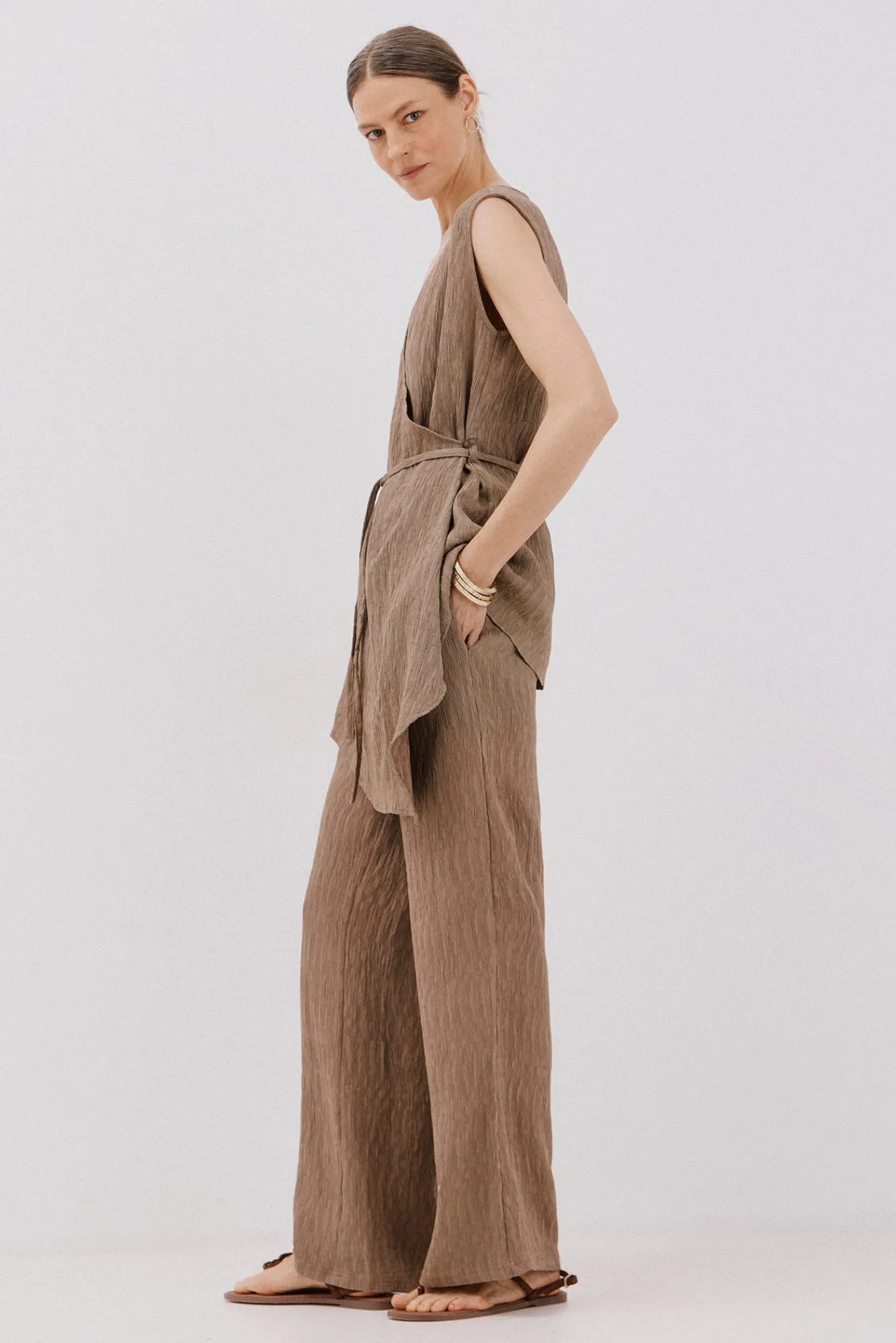 Mujer Cortefiel Camisetas>Top asimétrico textura