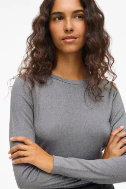 Mujer Vila Camisetas>Top de manga larga con glitter