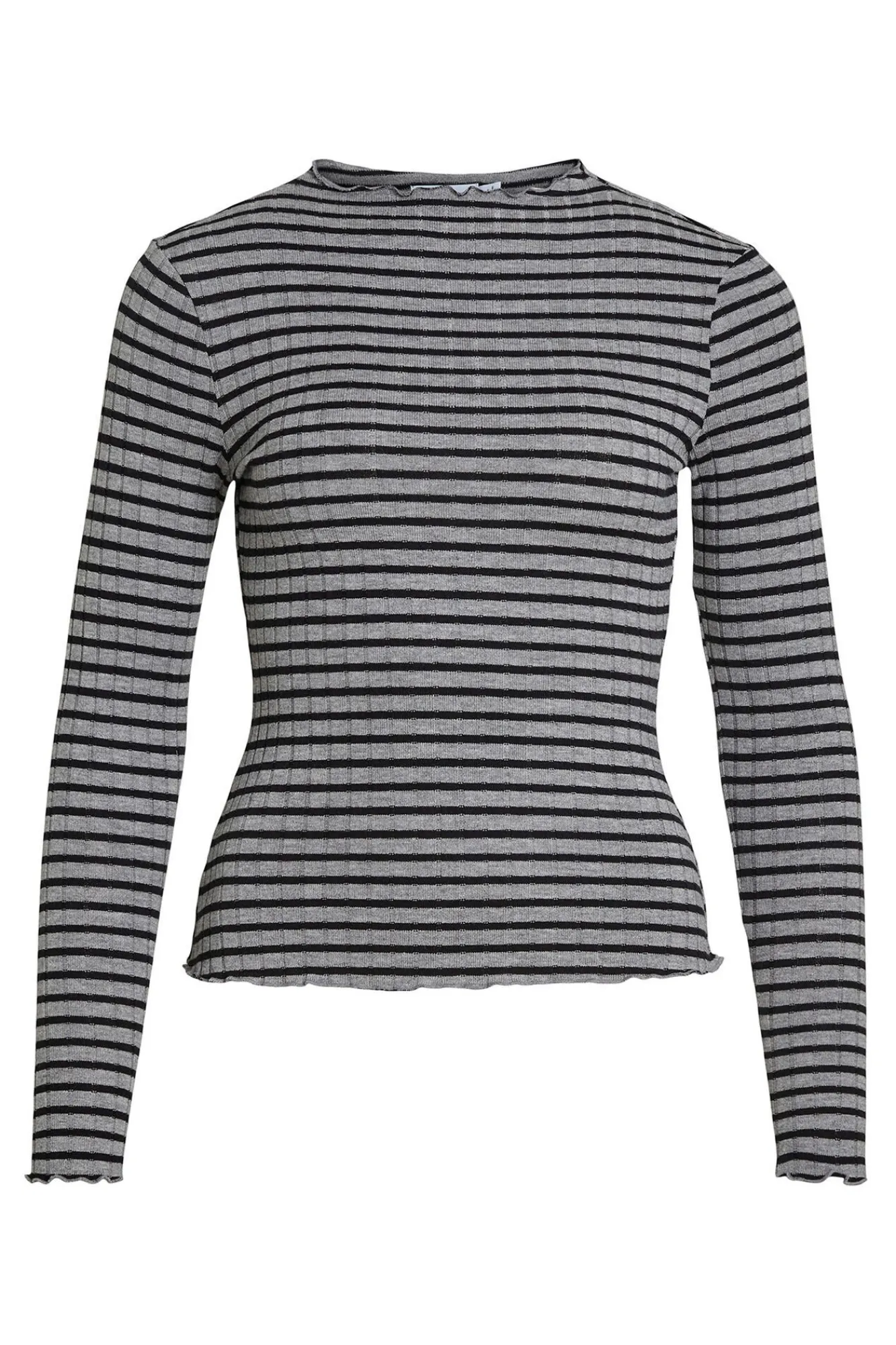 Mujer Vila Camisetas|Blusas>Top de manga larga con ribetes