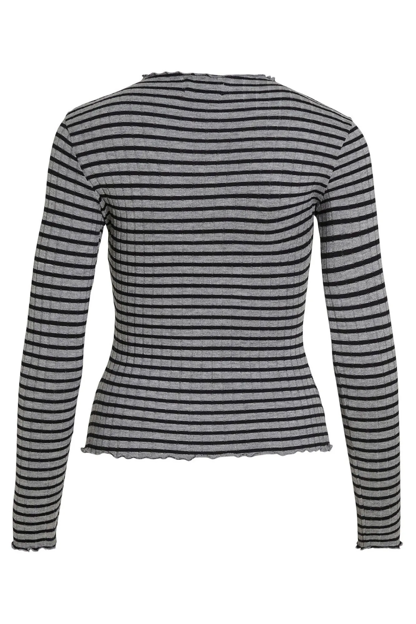 Mujer Vila Camisetas|Blusas>Top de manga larga con ribetes