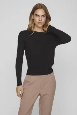 Mujer Vila Camisetas>Top de punto canalé