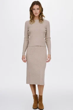 Mujer Vila Camisetas>Top de punto canalé