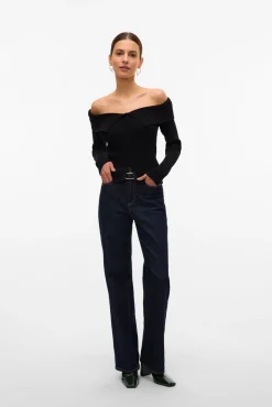 Mujer Vero Moda Camisetas>Top de punto hombros descubiertos