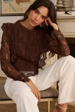 Mujer Polín Et Moi Camisetas>Top encaje Alda