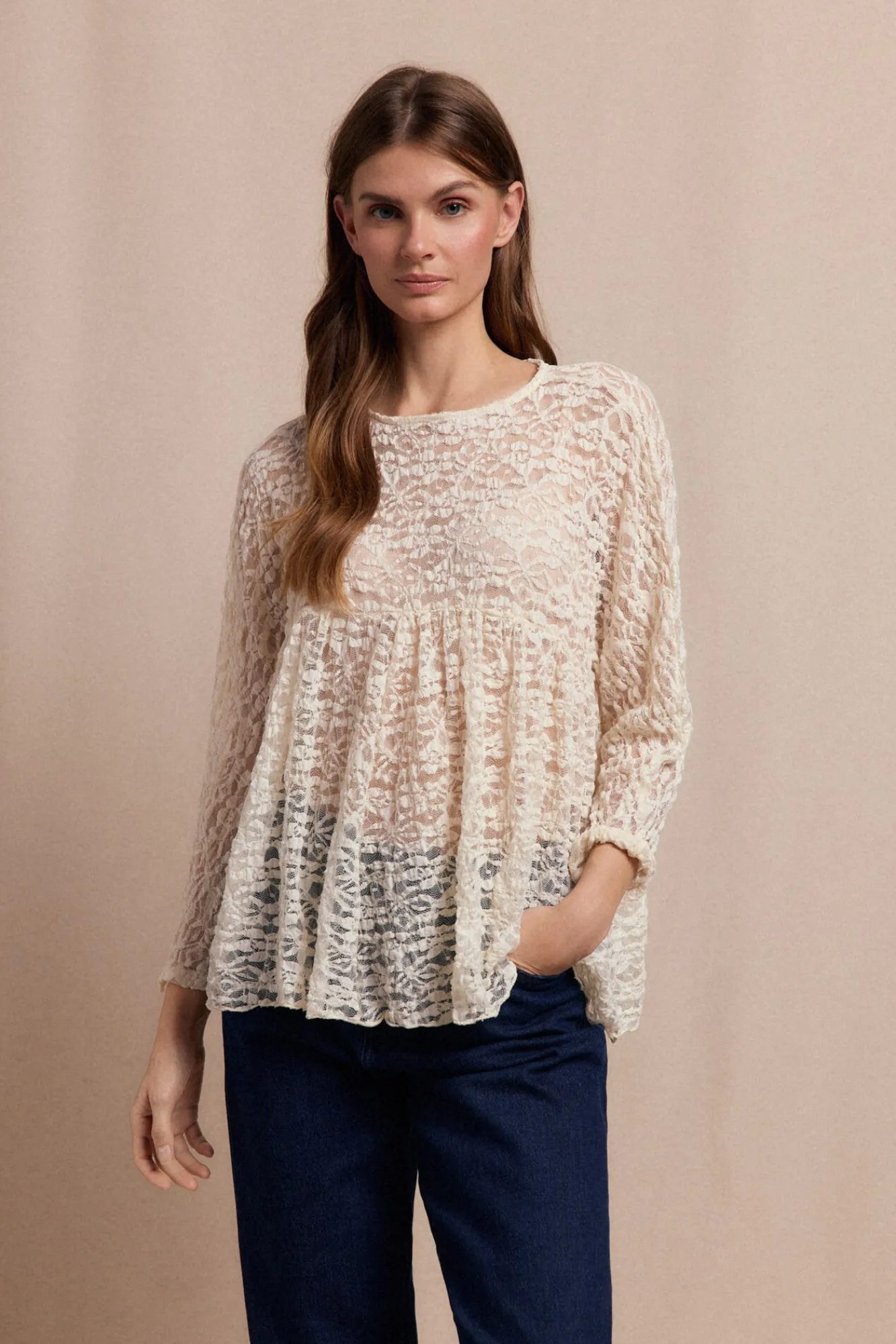 Mujer Slowlove Camisetas|Blusas>Top encaje capa