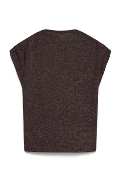 Mujer Vero Moda Camisetas>Top escote Perkins lúrex