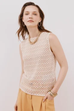 Mujer Cortefiel Camisetas>Top estructura lurex