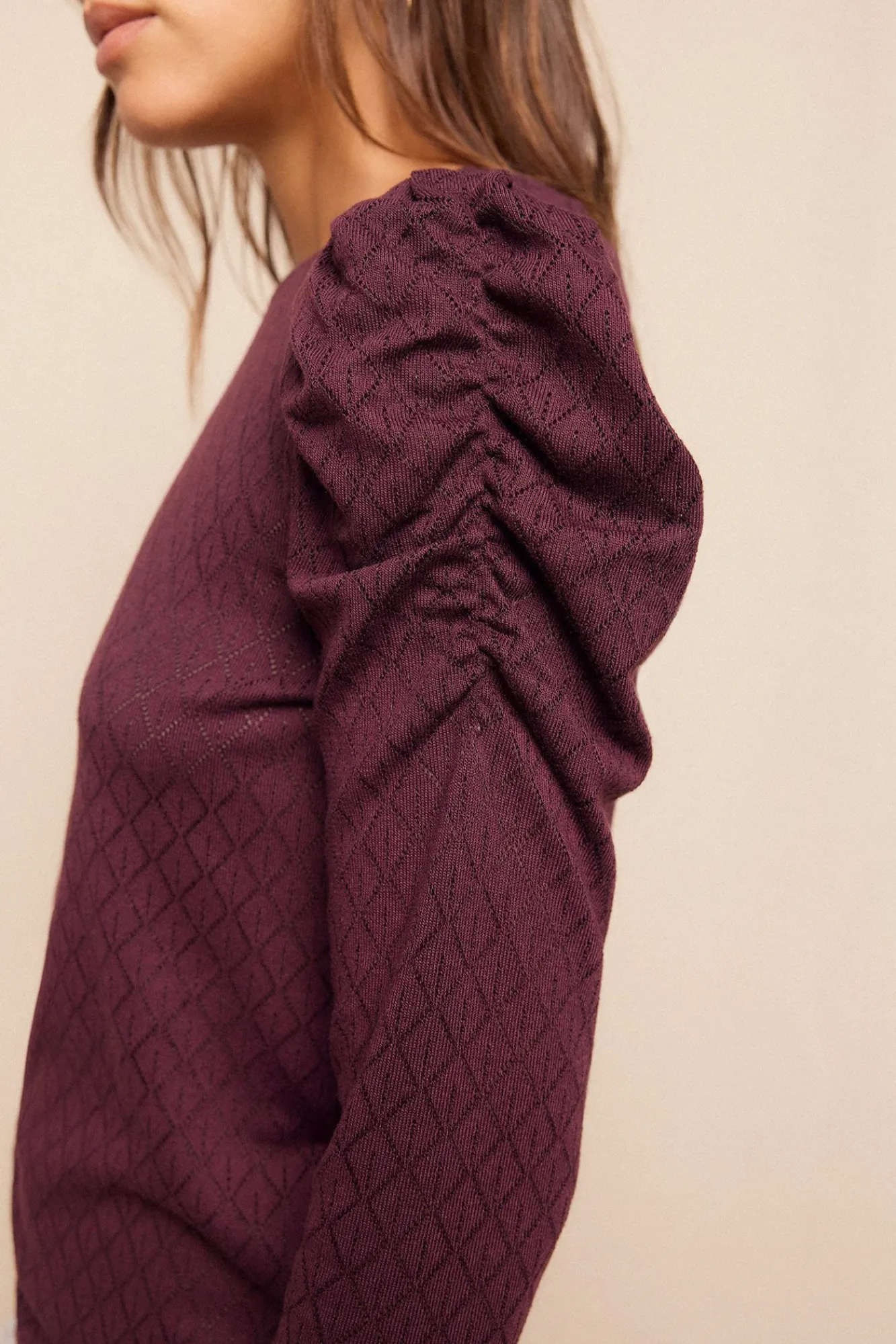 Mujer Slowlove Camisetas>Top estructura manga abullonada