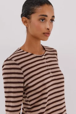 Mujer Cortefiel Camisetas>Top estructura rayas