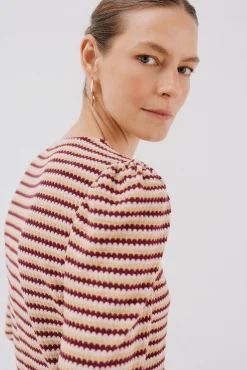 Mujer Cortefiel Camisetas>Top estructura rayas