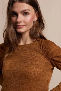 Mujer Slowlove Camisetas>Top frunces manga