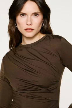 Mujer Selected Camisetas>Top fruncido slim fit