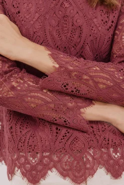 Mujer Cortefiel Camisetas>Top guipur manga larga