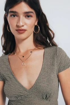 Mujer Springfield Camisetas>Top liso textura