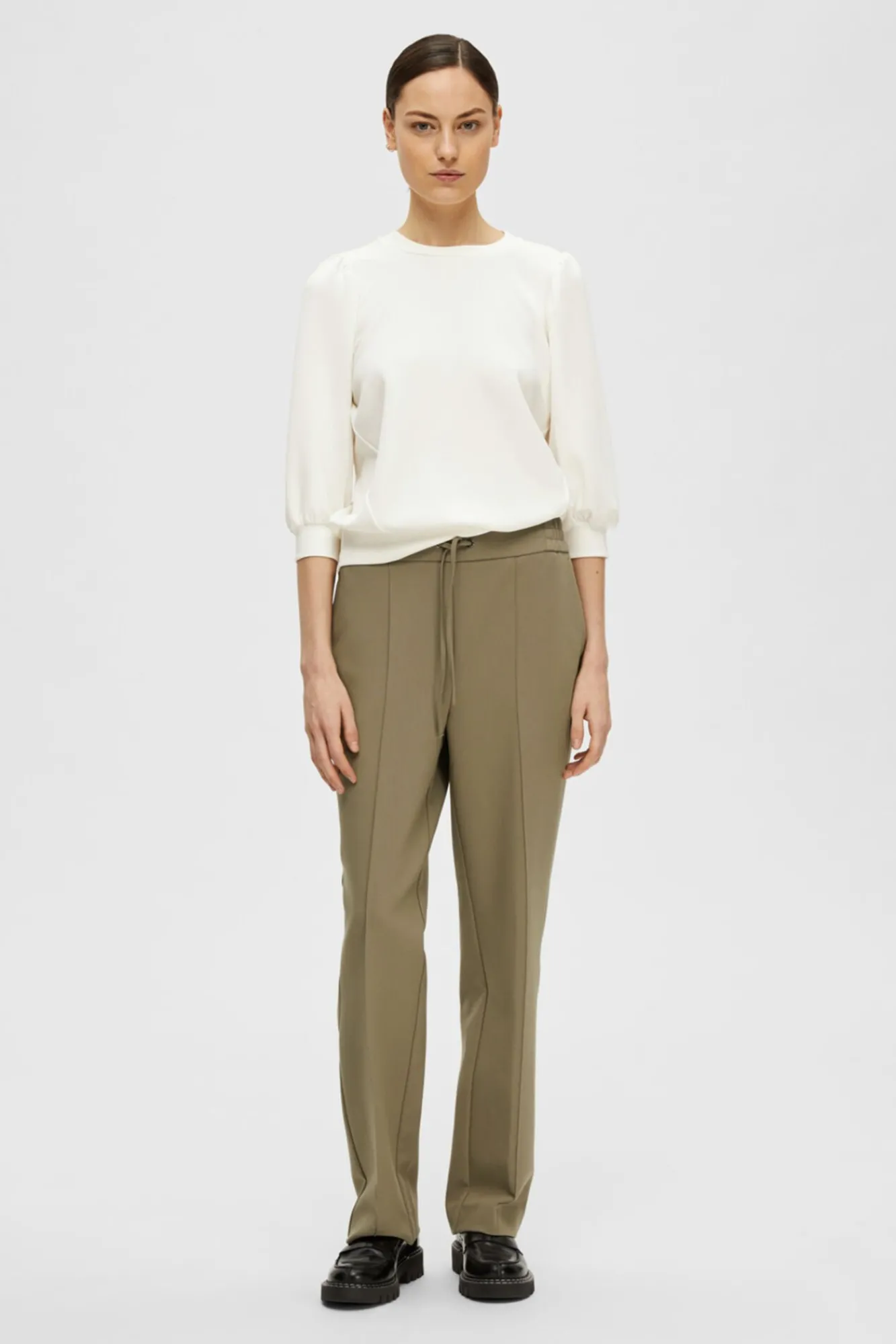 Mujer Selected Camisetas|Sudaderas>Top manga abullonada