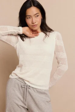 Mujer Slowlove Camisetas>Top manga larga estructura rústica