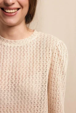 Mujer Slowlove Camisetas>Top manga larga estructura rústica