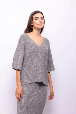 Mujer Object Camisetas>Top punto lurex