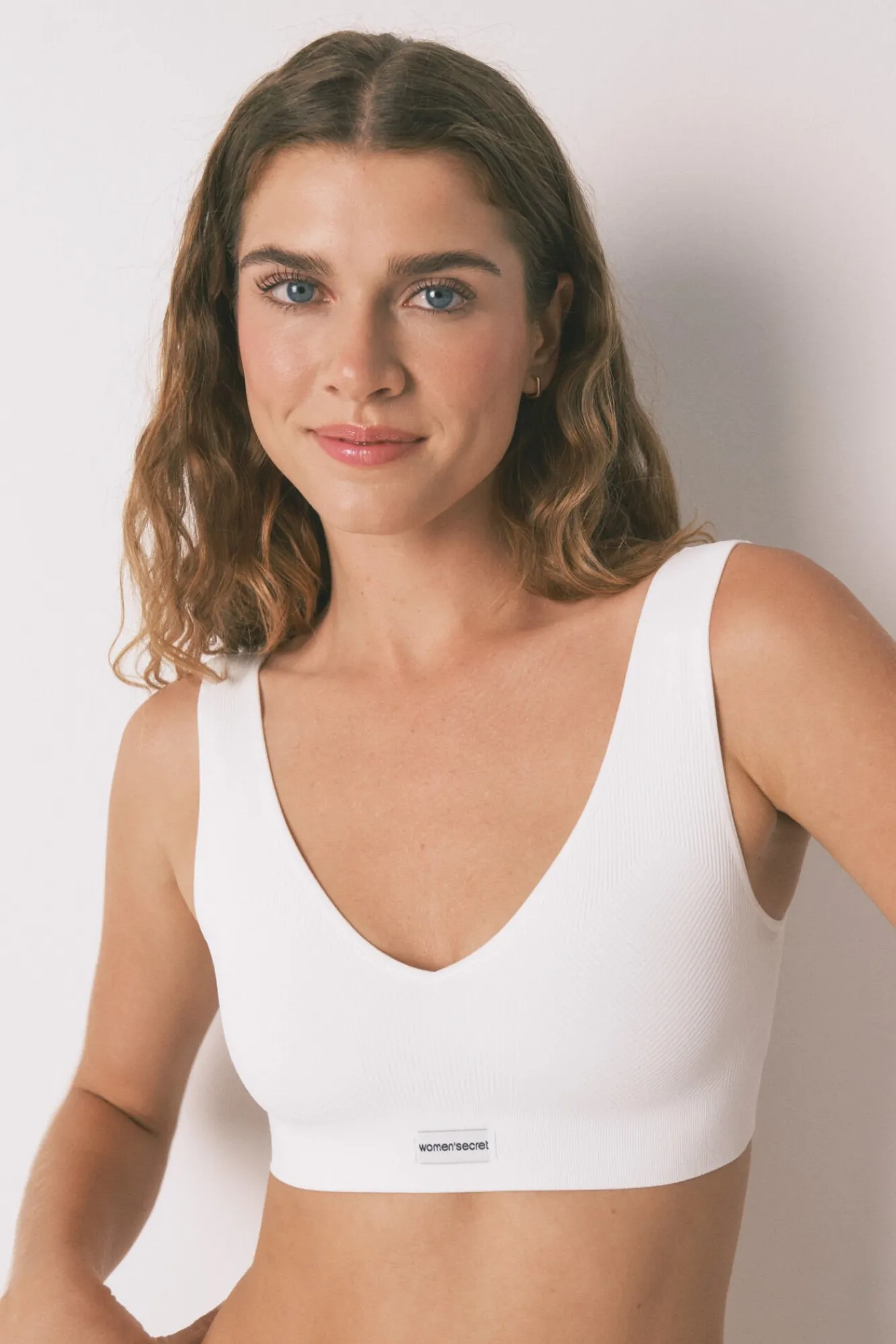 Mujer Women'secret Ropa Interior>Top sin costuras LOVELY canalé blanco