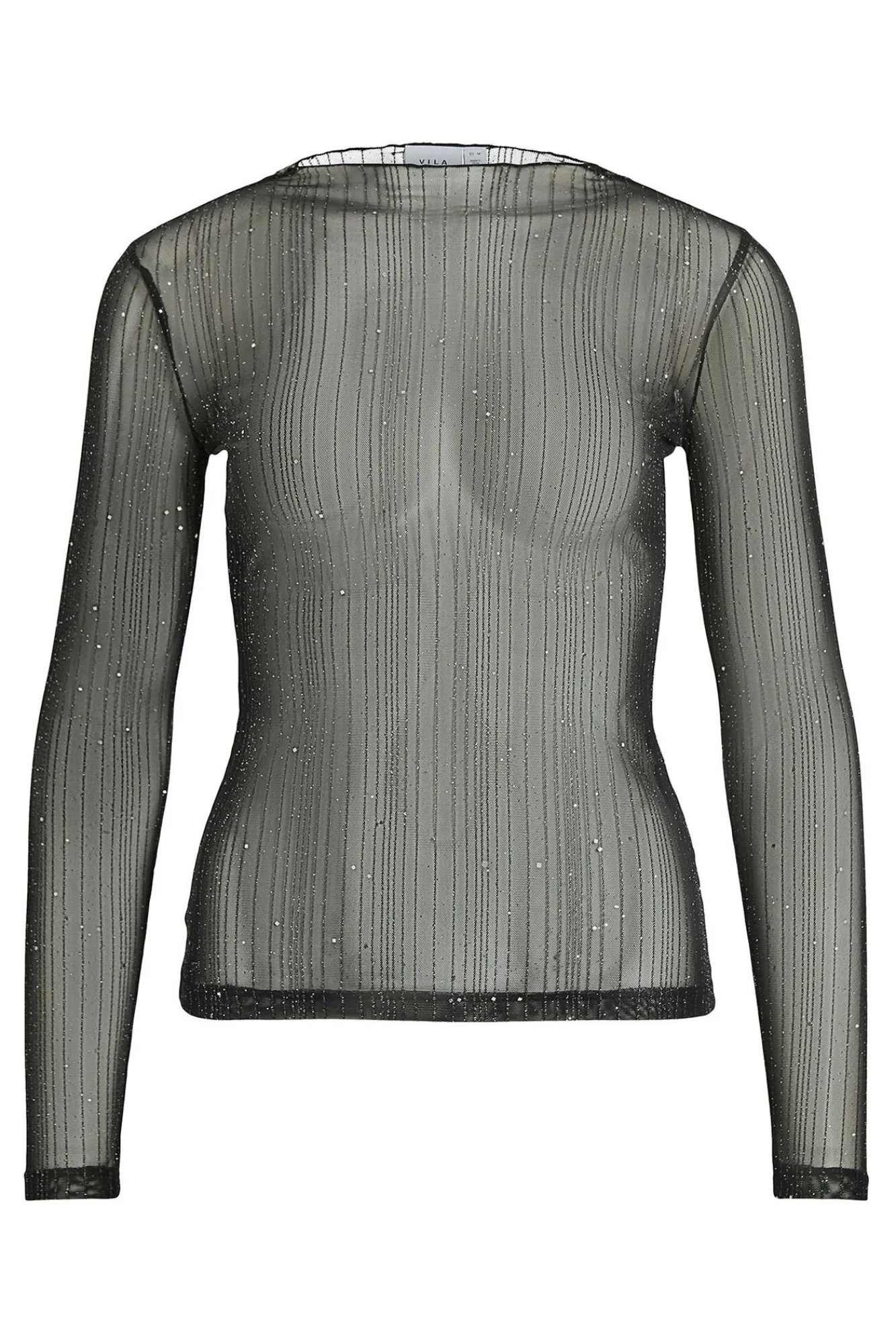 Mujer Vila Camisetas>Top transparente con purpurina