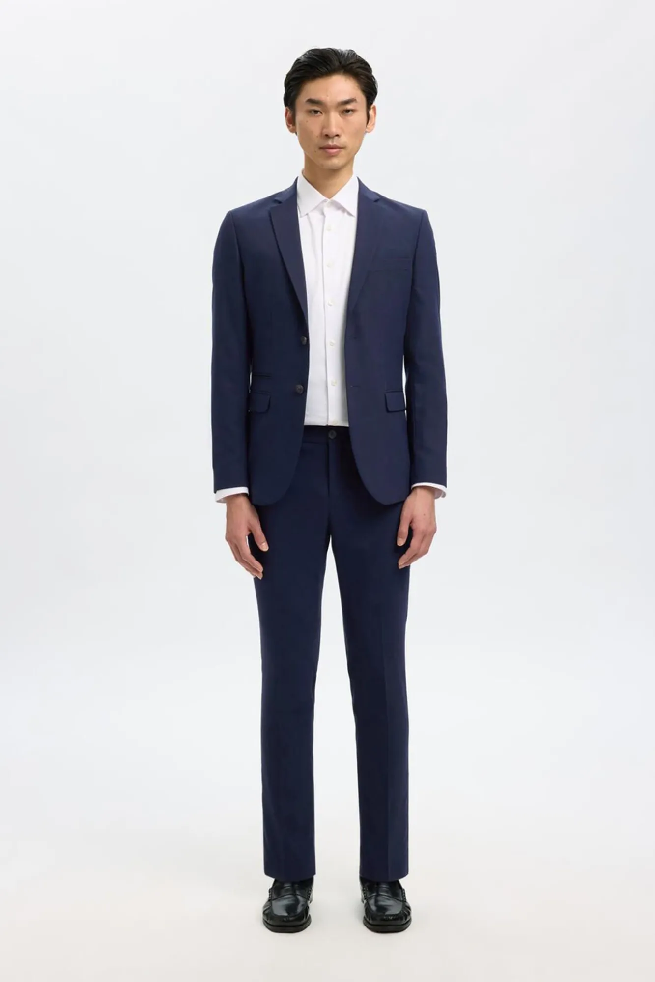 Hombre Selected Trajes>Traje de dos piezas slim fit lana fría