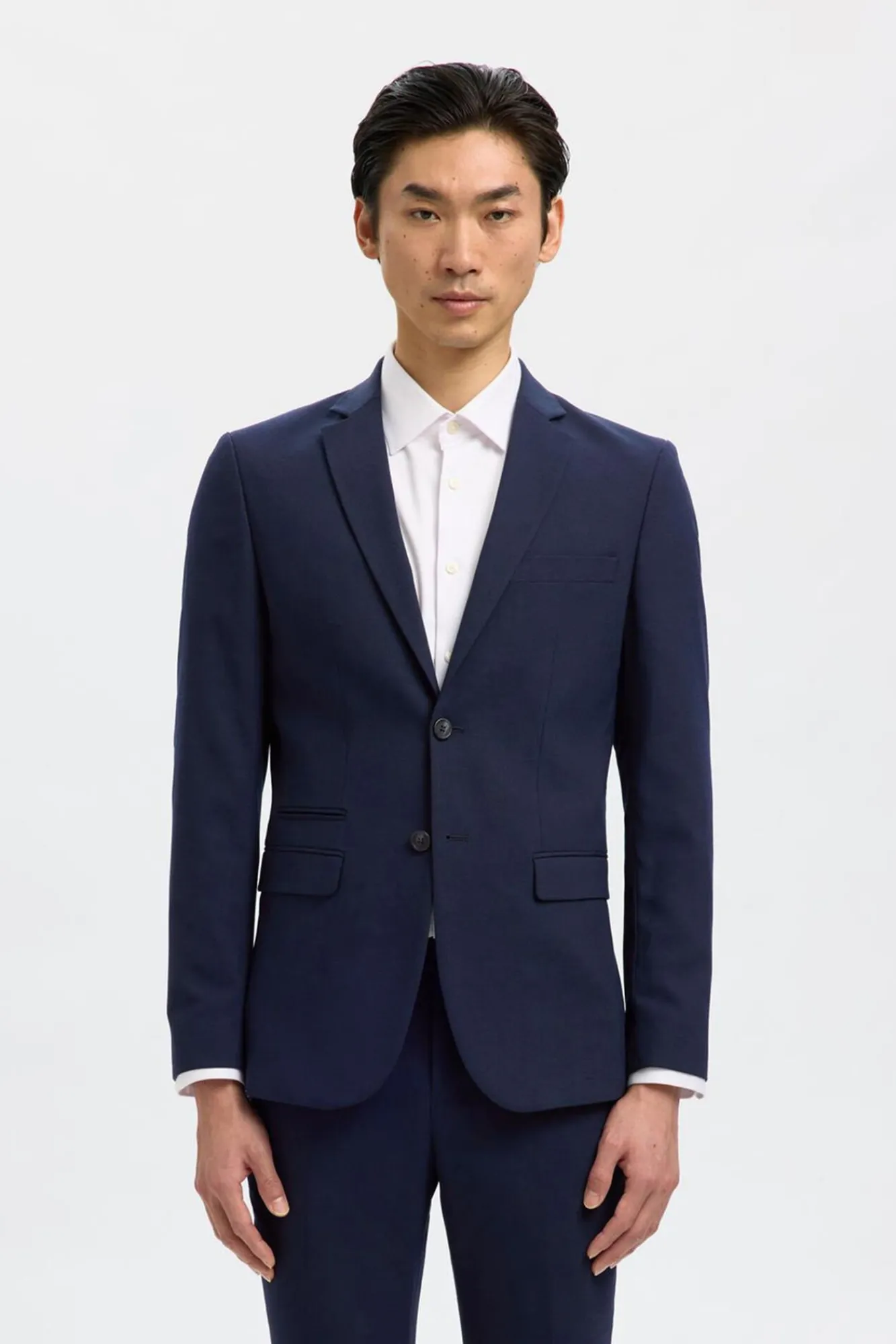 Hombre Selected Trajes>Traje de dos piezas slim fit lana fría