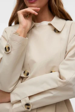 Mujer Vero Moda Gabardinas|Abrigos>Trench corto de manga larga