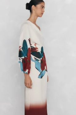 Mujer Pedro del Hierro Vestidos>Vestido asimétrico estampado