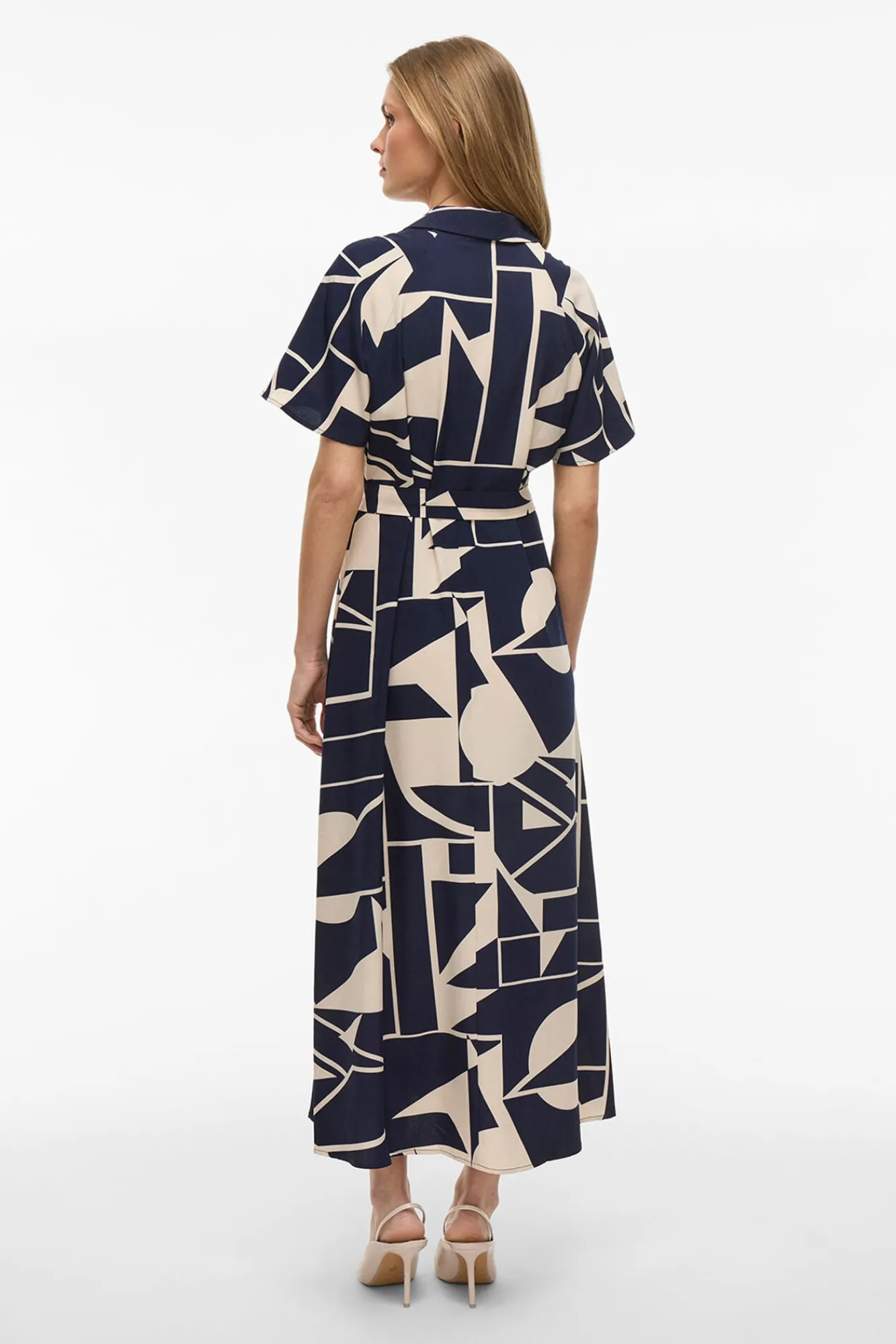 Mujer Vila Vestidos>Vestido camisero anudado midi