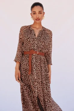 Mujer Cortefiel Vestidos>Vestido camisero estampado cinturón