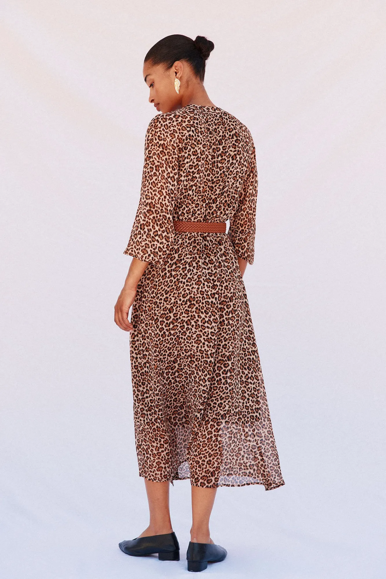 Mujer Cortefiel Vestidos>Vestido camisero estampado cinturón