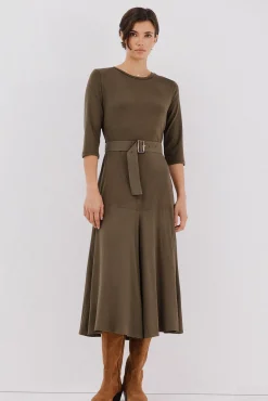 Mujer Cortefiel Vestidos>Vestido combinado cinturón