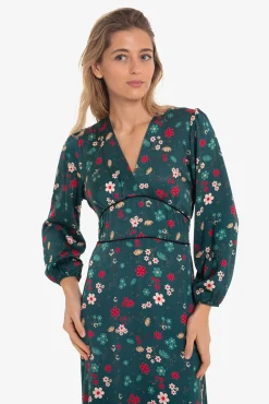 Mujer Cuplé Vestidos>Vestido con estampado asiático