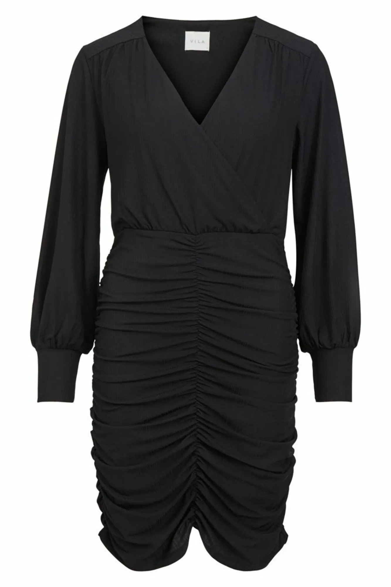 Mujer Vila Vestidos>Vestido corto entallado fruncido