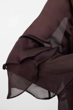 Mujer Vero Moda Vestidos>Vestido corto gasa manga volantes