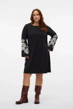 Mujer Vero Moda Curve Vestidos>Vestido corto manga larga Curve