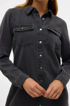 Mujer Vero Moda Vestidos>Vestido corto vaquero manga larga