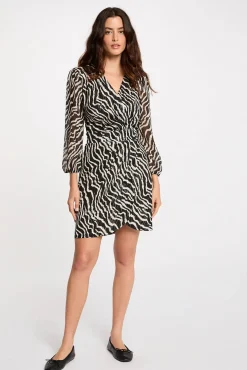 Mujer Morgan Vestidos>Vestido cruzado estampado