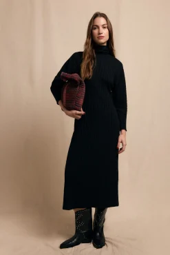 Mujer Slowlove Vestidos>Vestido cuello alto canalé