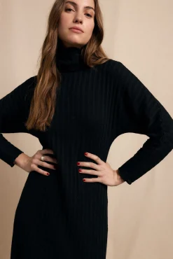 Mujer Slowlove Vestidos>Vestido cuello alto canalé