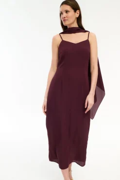 Mujer Vila Vestidos>Vestido de gasa con capa