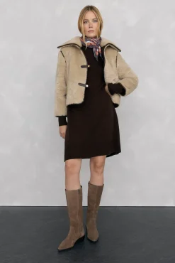 Mujer Pedro del Hierro Vestidos>Vestido de punto costura central lana