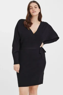 Mujer Vero Moda Curve Vestidos>Vestido de punto cruzado talla grande