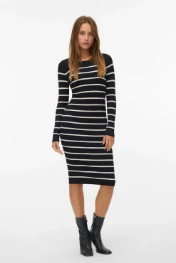 Mujer Vero Moda Vestidos>Vestido de punto midi de manga larga