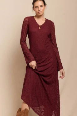 Mujer Slowlove Vestidos>Vestido encaje manga larga