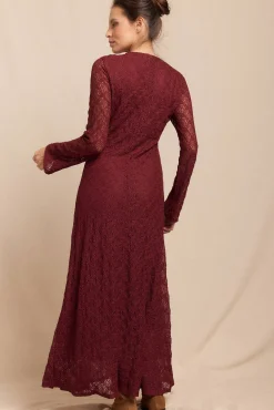 Mujer Slowlove Vestidos>Vestido encaje manga larga