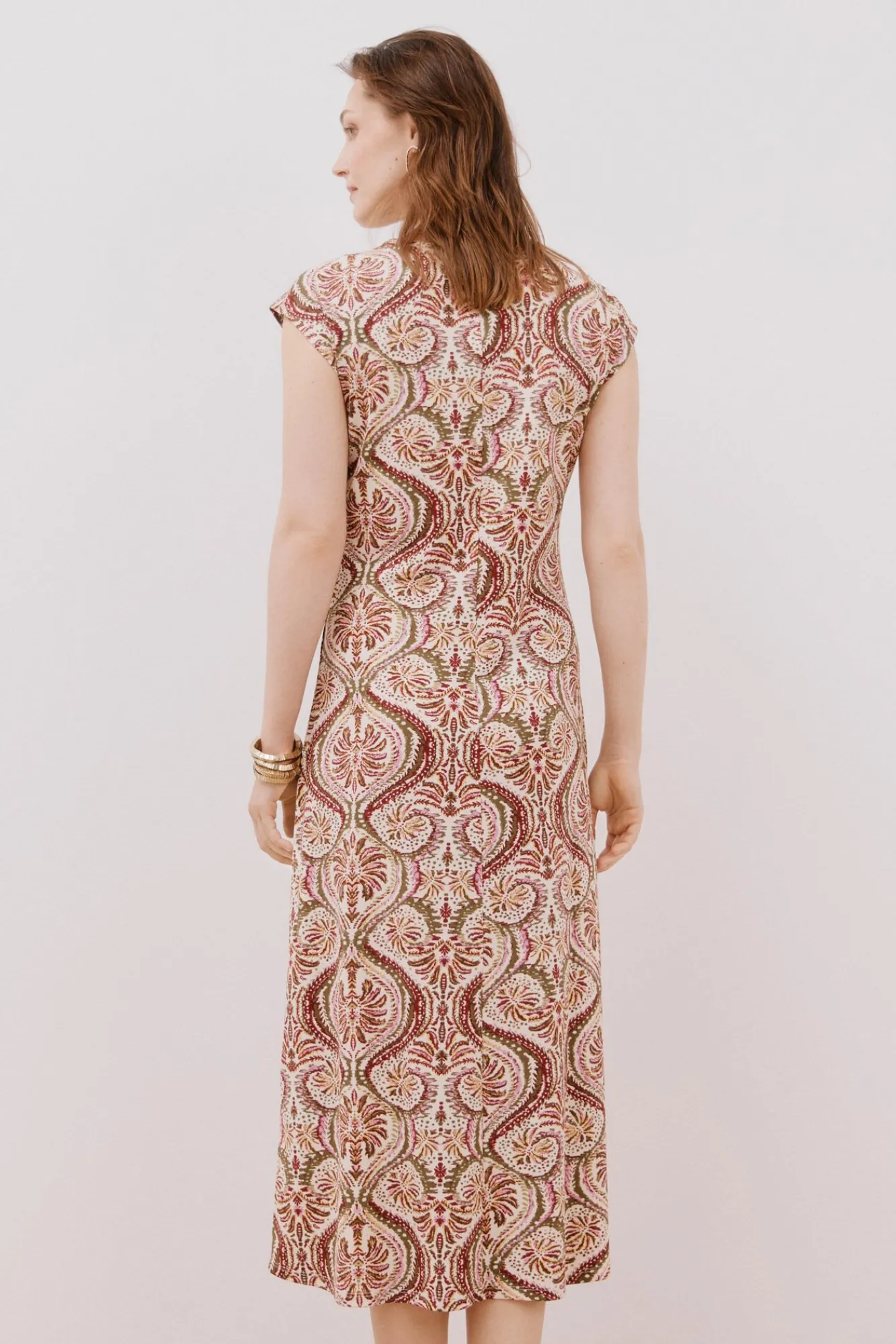 Mujer Cortefiel Vestidos>Vestido escote pico contraste