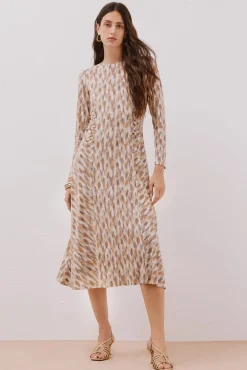 Mujer Cortefiel Vestidos>Vestido estampado frunces