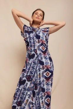 Mujer Slowlove Vestidos>Vestido estampado hombreras