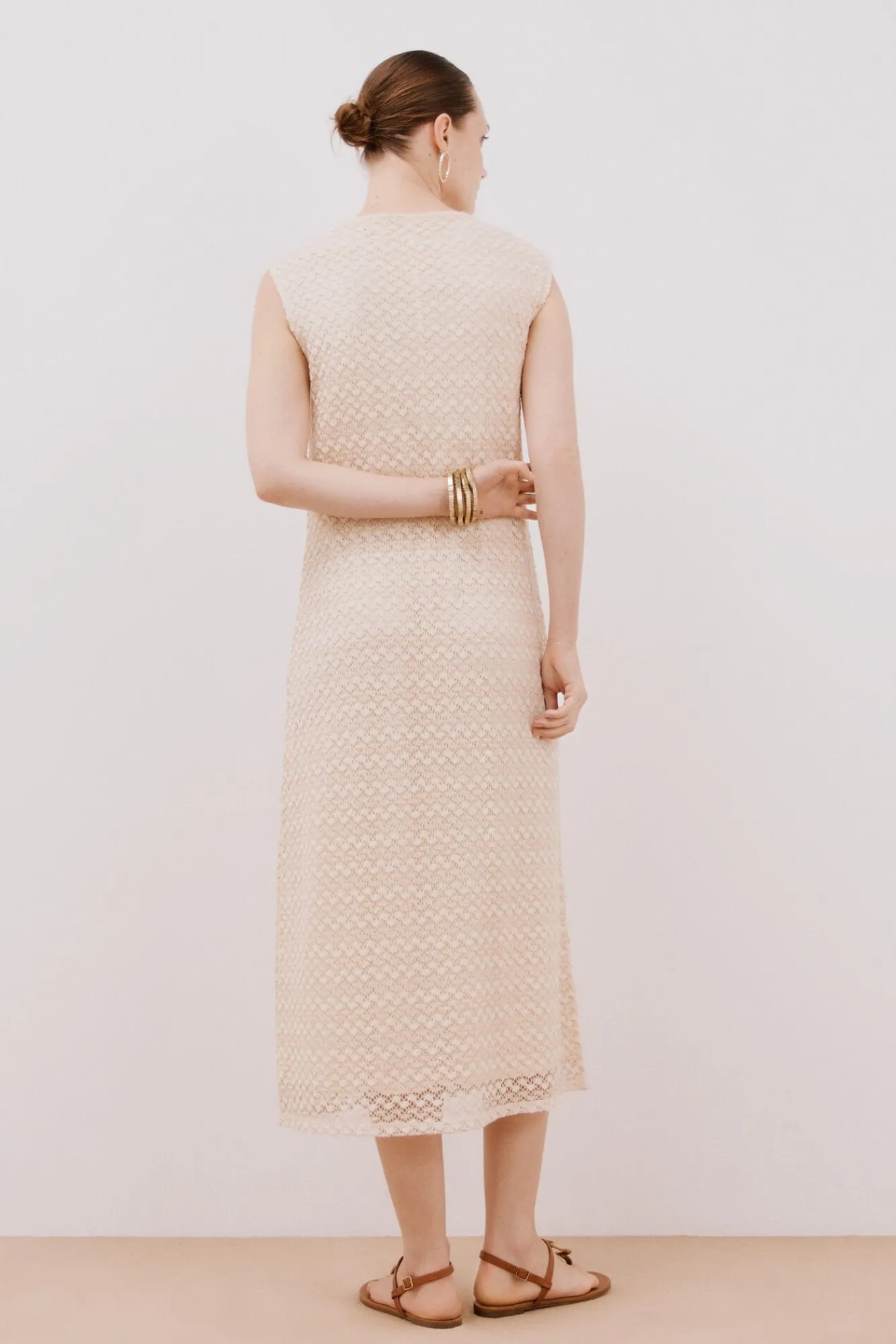 Mujer Cortefiel Vestidos>Vestido halter estructura lurex